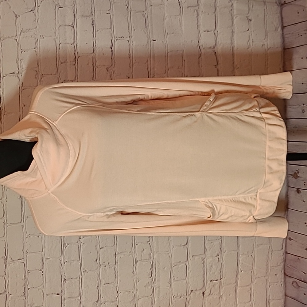 Yogalicious Large Ballerina Pink Long Sleeve Top Cowl Neck Pullover Athleisure